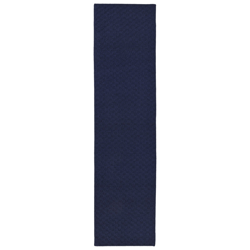 Ebern Designs Nagy Area Rug Navy, Runner 2' x 8'