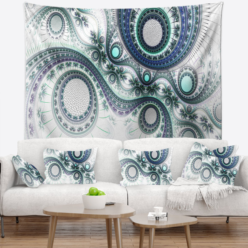 Abstract Polyester Tapestry, 68" H x 80" W