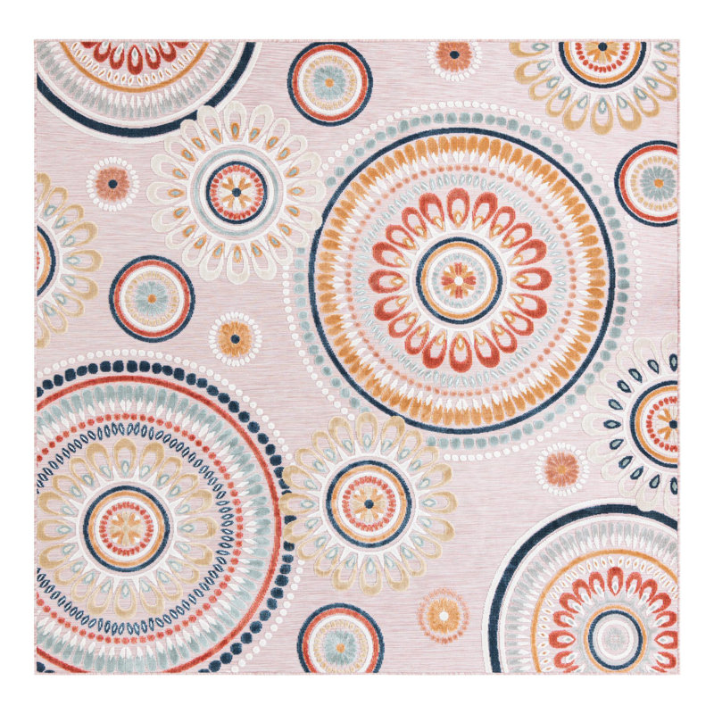 Firman Geometric Indoor / Outdoor Rug, Square 8'2"