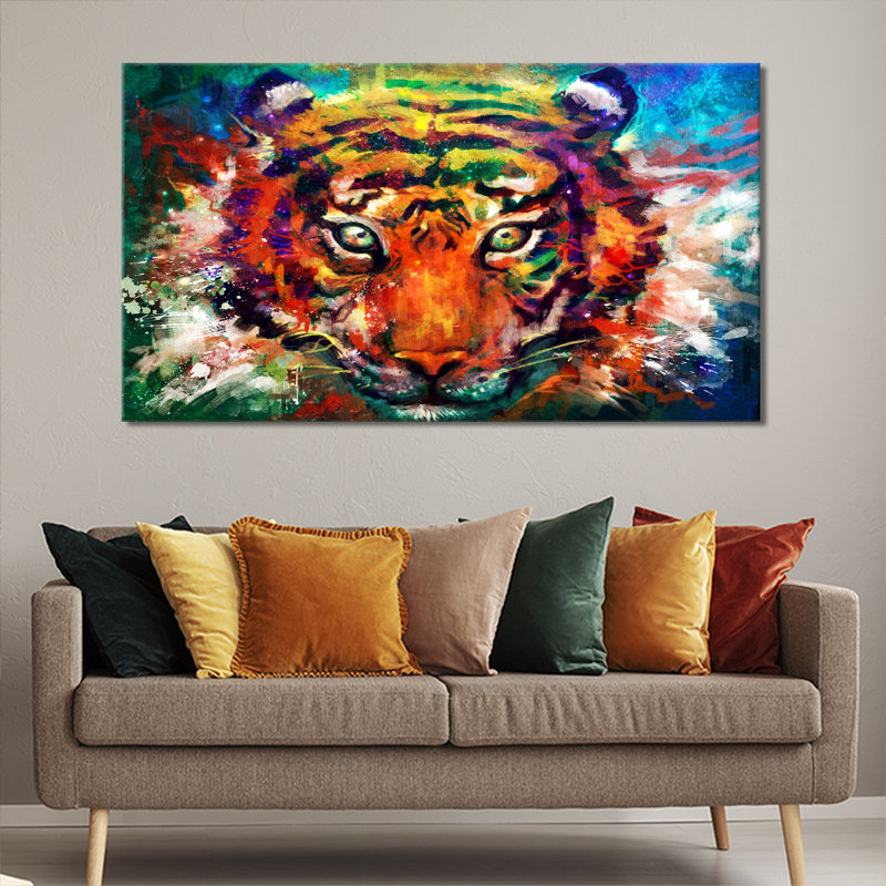 Tiger - Wrapped Canvas Art Prints, 61cm H x 101cm W x 2cm D