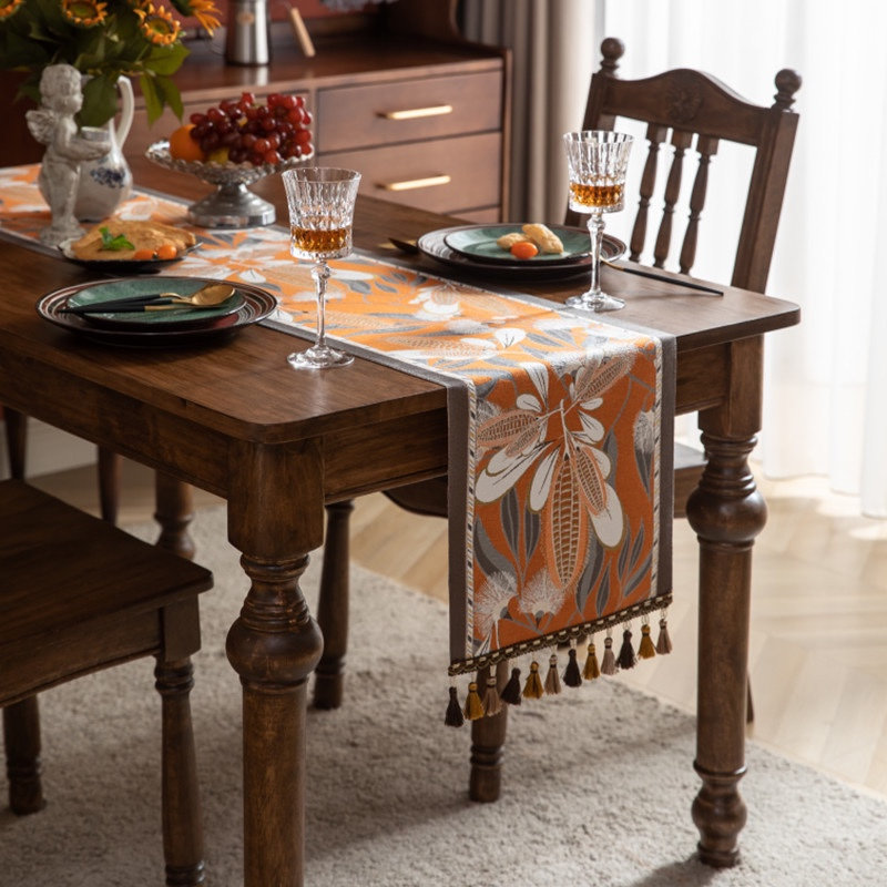 Autumn Floral Table Runner - 35cm, 35 x 240cm