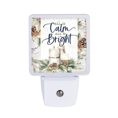 All Is Calm Nightlight - Let Your Light Shine LED Inspirational Night Light