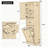 Modern Tall Storage Cabinet with Tilt-Out Compartment & Adjustable Shelves，Left and Right Conversion Side Storage-1474544996