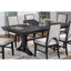 Ensemble de salle à manger de style traditionnel et 6 chaises d'appoint en tissu blanc