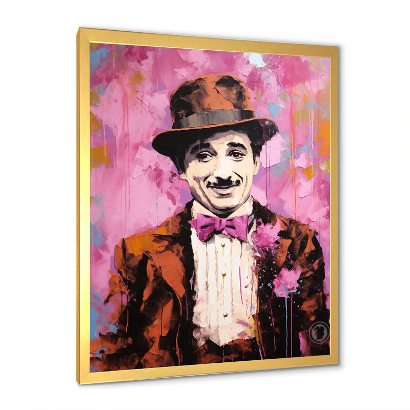 Décoration chocolat chocolat Chaplin II - Celebrity_105725, H 44 po x l 34 po x P 1,5 po, Encadrement doré