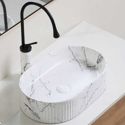 Oval Vessel Sink, Bathroom Vessel Sink