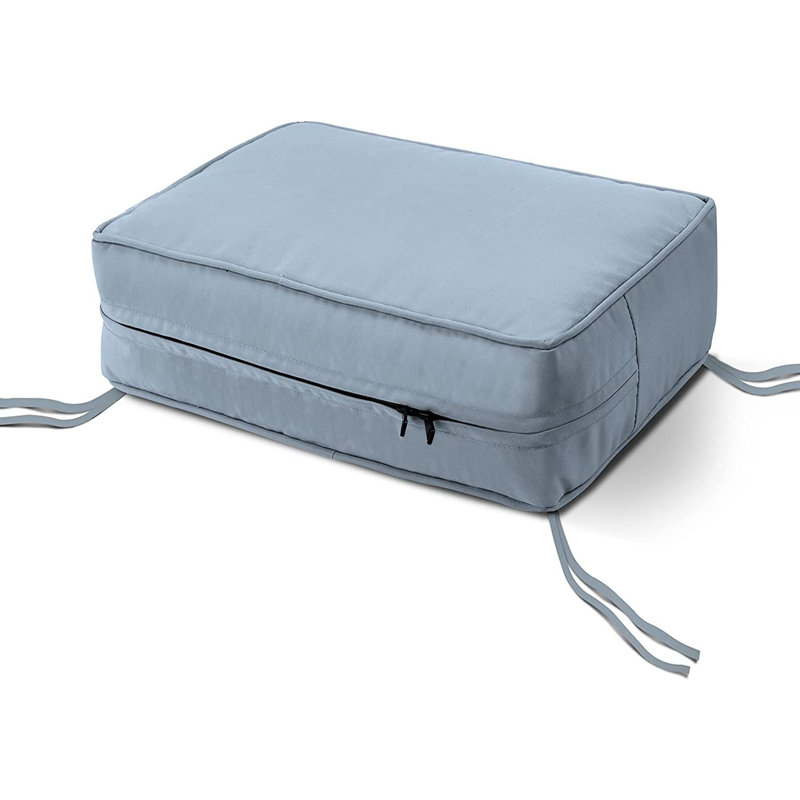 Indoor/Outdoor Seat Cushion, Sky Blue, 12.7cm H x 58.4cm W x 58.4cm D
