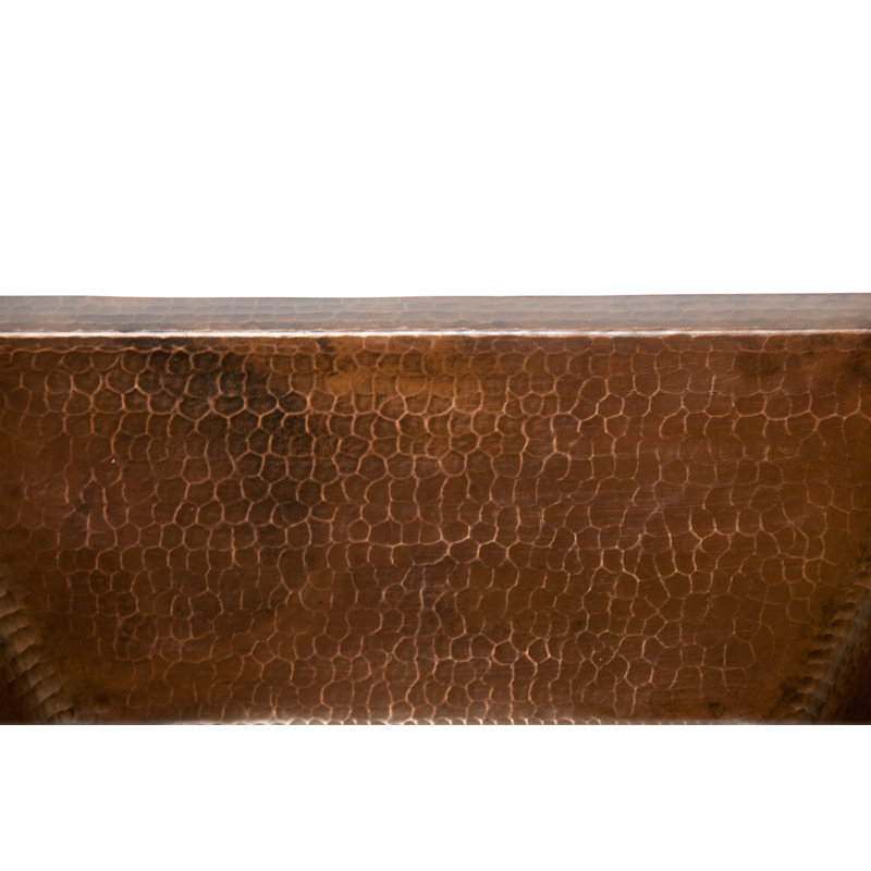 15" Square Hammered Copper Bar Sink in Oil Rubbed Bronze Finish