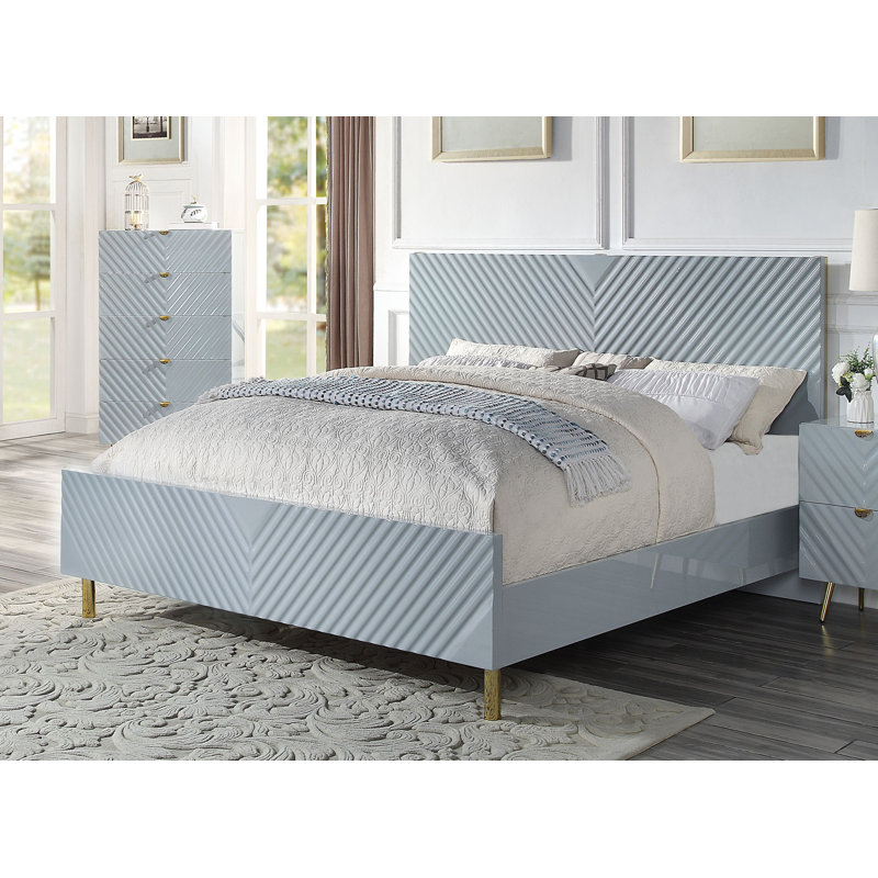 Lit plateforme Sare, Très grand, Grey