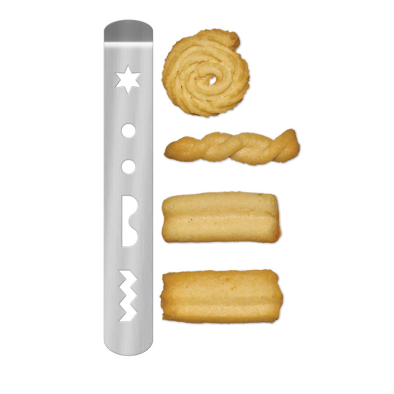 Nana Anna's Silver Stainless Steel Cookie Press with Handle