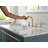 Trinsic Brushed Gold Bathroom Faucet with Sprayer, 8 Inch Widespread Bathroom Sink Faucet with Pull Out Sprayer, Metal Push-Pop Drain, Champagne Bronze-87224377