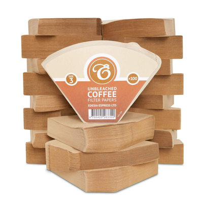 2000 Size 3 Brown Coffee Filter Paper Cones – Commercial Use