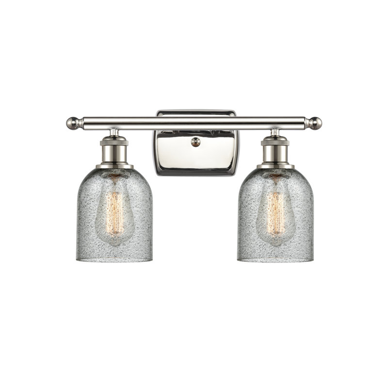 Éclairage de salle de bain à intensité variable 2 lumières Vella, Ampoule incandescente rétro de 60 watts, Anthracite