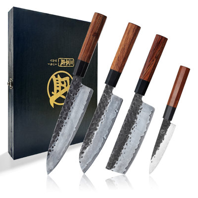 Ensemble de couteaux de cuisine japonais, 4 pièces