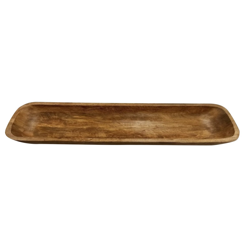 Natural Mango Wood Rectangular Decorative Tray
