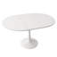 Table de salle à manger blanche extensible ronde (39,4 po à 55,1 po), mécanisme lisse, 4 à 6 sièges, peu encombrante