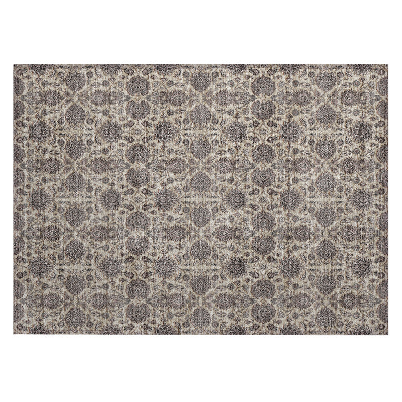 Naadiya Washable Floral Indoor / Outdoor Rug, Rectangle 1'8" x 2'6"