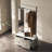 Saddle Leather Coat Rack with Dual Bars-390265423