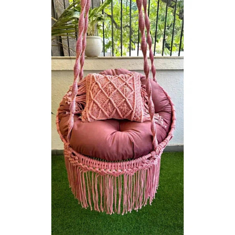 Balancelle avec coussin suspendu Lavish Pink, Rose, Rose