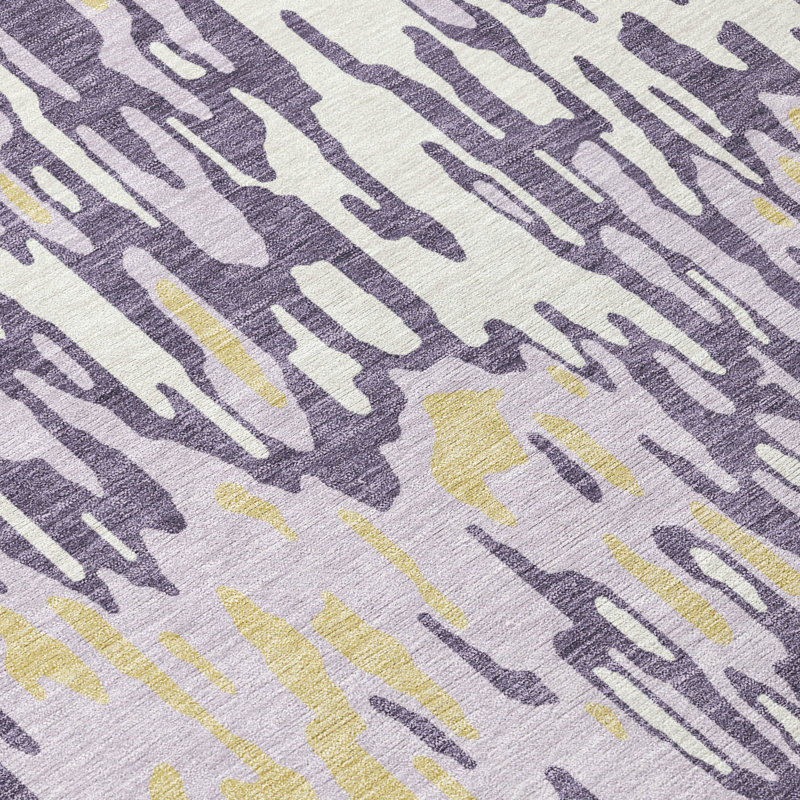 Addison 20'' x 30'' Purple Synthetic Flat Woven Rug