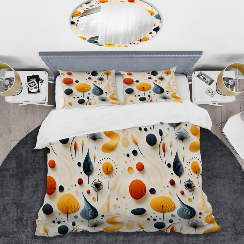 Ensemble de housse de couette éclectique Modern Modern - Multicolor Eclectic Garden