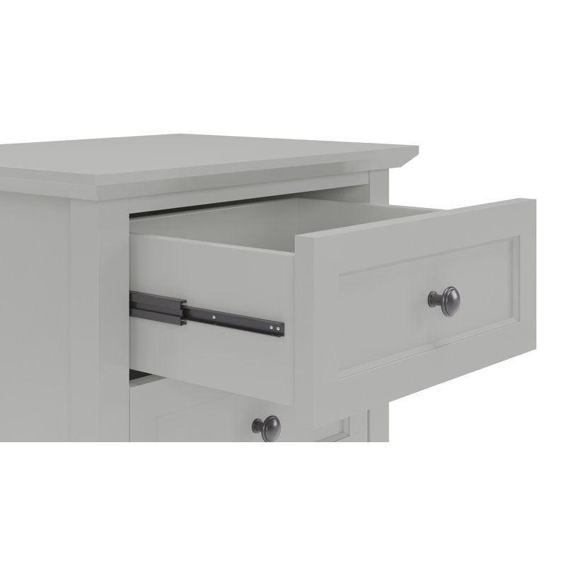 3 Drawer Bedside Table, Grey