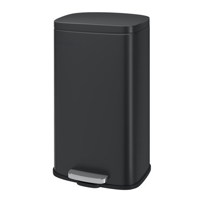 Stainless Steel Step On Fingerprint-resistant Trash Can with Back Handle