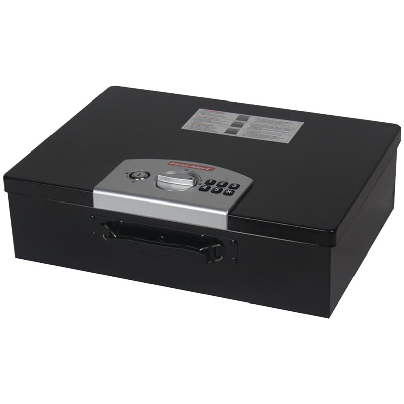 PORTABLE SECURITY BOX W/ DIGITAL LOCK AND CABLE