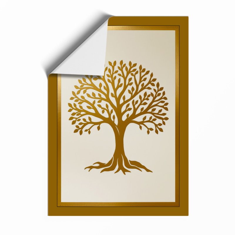 Golden Tree Botanical - Framed Print, A1 - 84.1 x 59.4 cm, Unframed