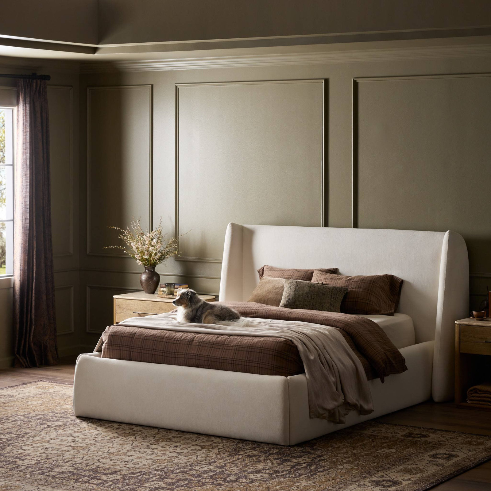 Crypton Performance Fabric Bed, Queen