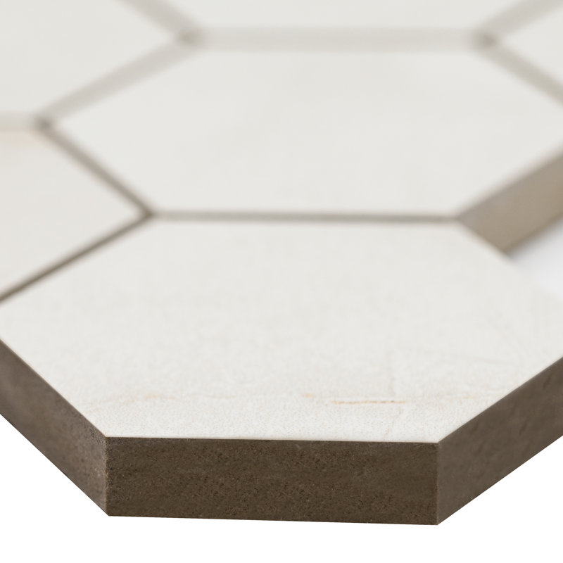 Beldale Hexagon 12 in. x 12 in. Matte Porcelain Mosaic Floor and Wall Tile, Carmara
