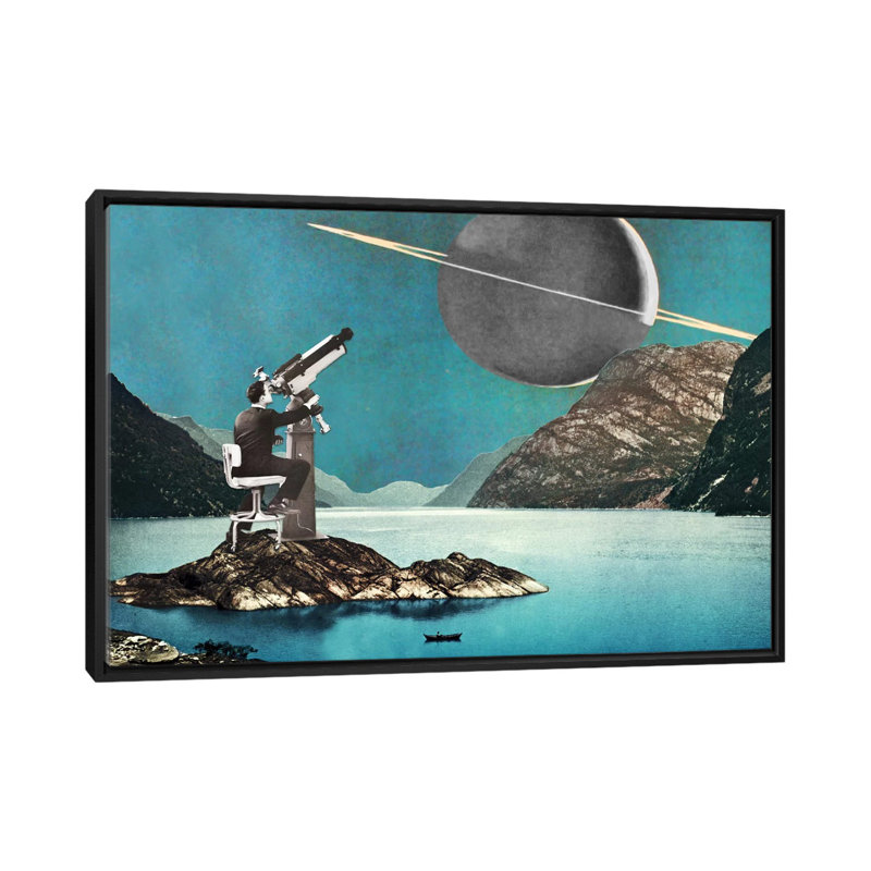 Eugenia Loli - The Astronomer by Eugenia Loli - Print on Canvas, 66.04 cm H x 45.72 cm W, Black Framed