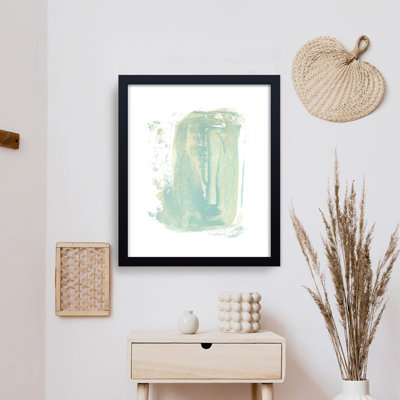 «Abstract Sea Green Wave» par Chauncey Jacks, reproduction d'art encadrée sur papier