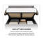 Lit plateforme tapissier avec lit de rangement relevable hydraulique, tête de lit capitonnée à oreilles, cadre de lit moderne, gris, très grand-309865815-302866355
