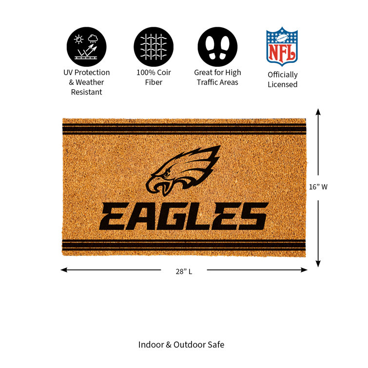 NFL Shaped Coir Door Mat - Eagles