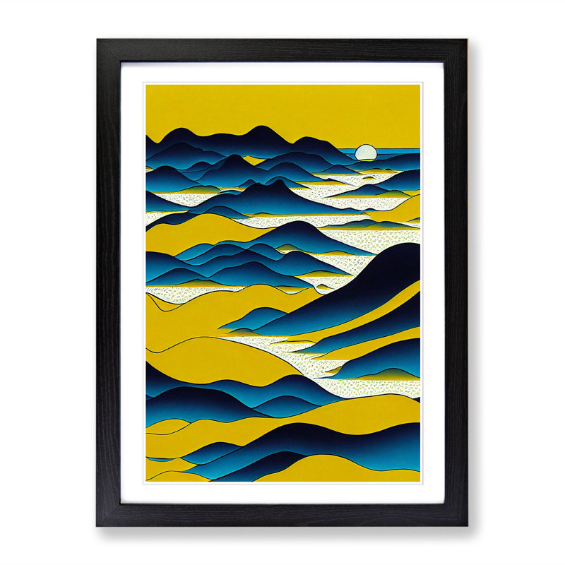 Arieliz River Pop - Single Picture Frame Print, Black, 64cm H x 46cm W x 2cm D