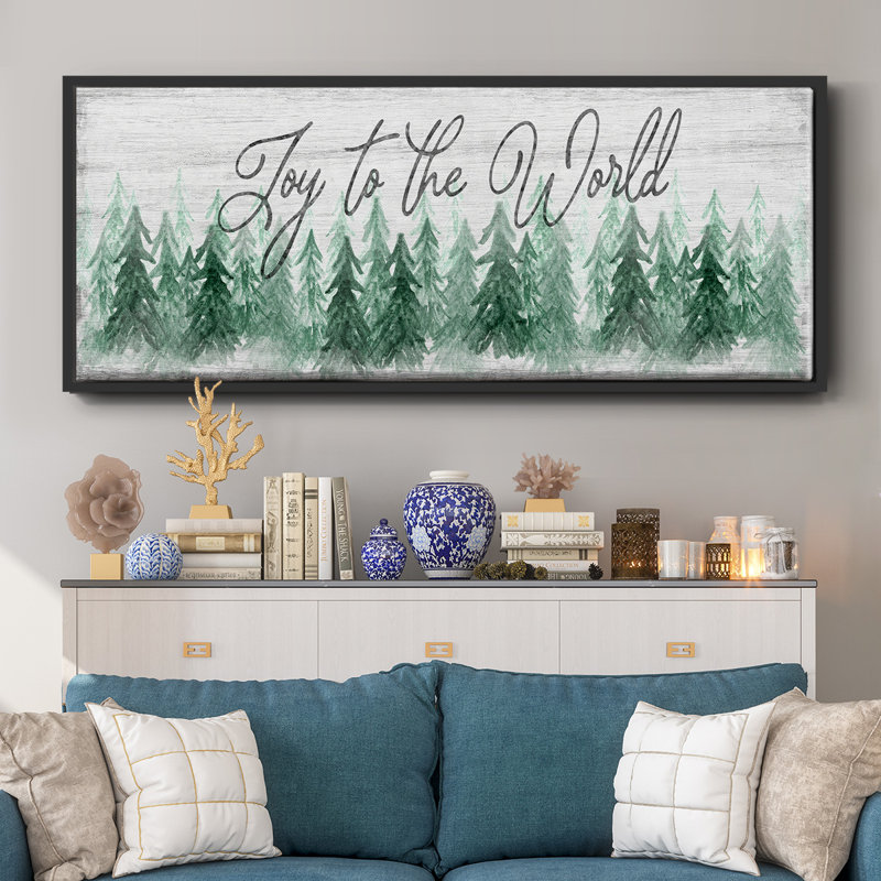 «Joy to the world», toile encadrée, H 8 po x l 20 po