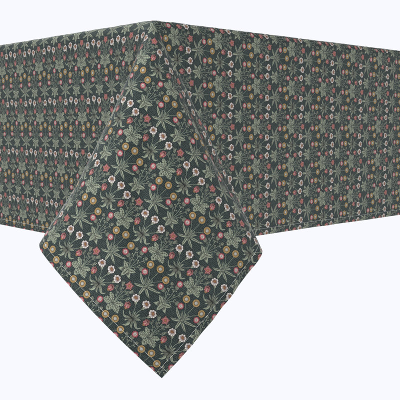Rectangular Tablecloth, 100% Cotton, Floral 76, 104" x 52"