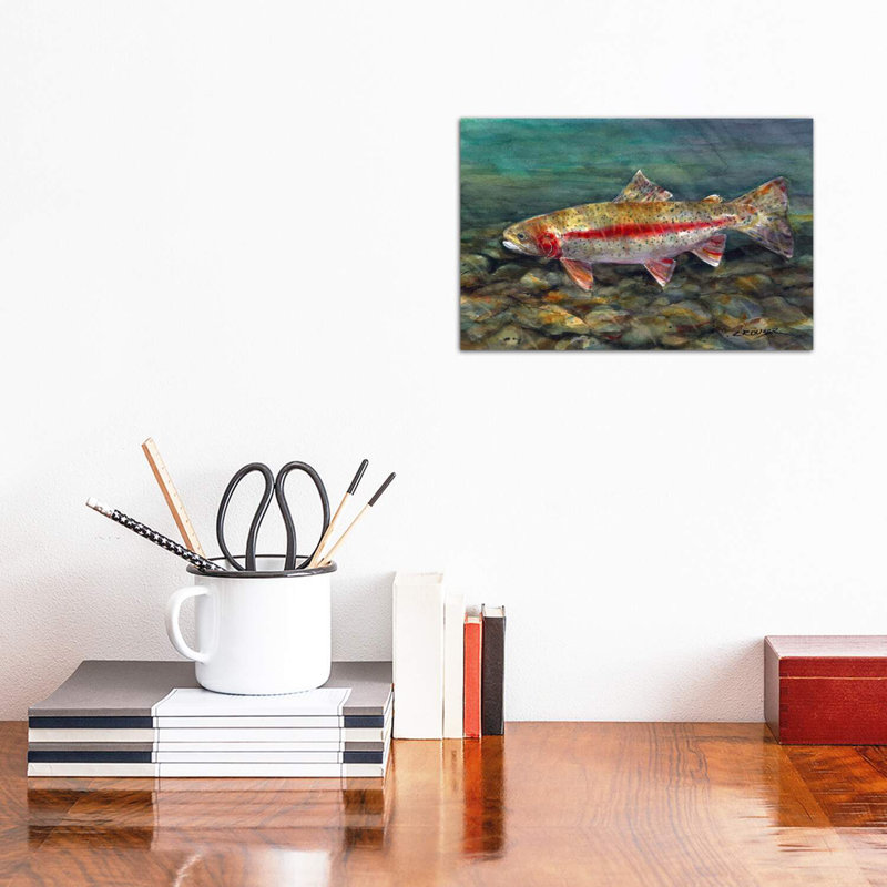 «Under the Water», reproduction d'art encadrée, Cadre noir vieilli, H 18 po x l 26 po x P 1,5 po