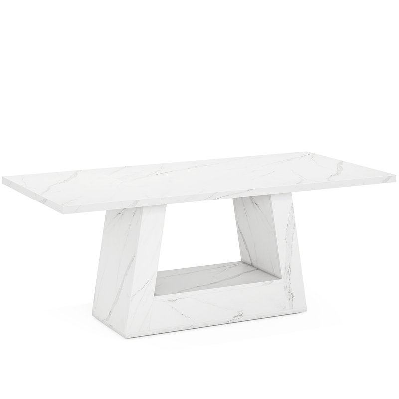 Table de salle à manger moderne 63 "pour 4 à 6 personnes (table unique, sans chaise)