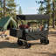 Chariot utilitaire pliable robuste à capacité de charge de 220 lb avec roues antidérapantes tout-terrain résistantes à l'usure, auvent amovible de protection contre les rayons UV-128590403