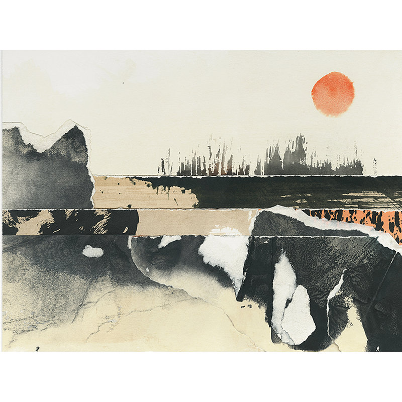 Rising Sun A Print by Ngo, PC, 24" H x 30" W, Oak Framed
