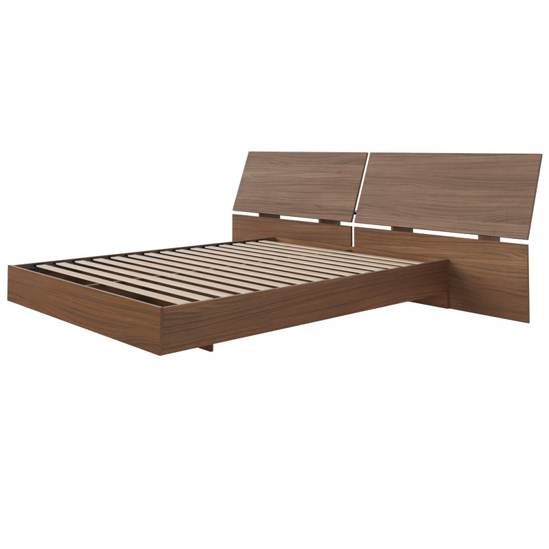 Kucera Platform Bed & Headboard, Walnut, Queen