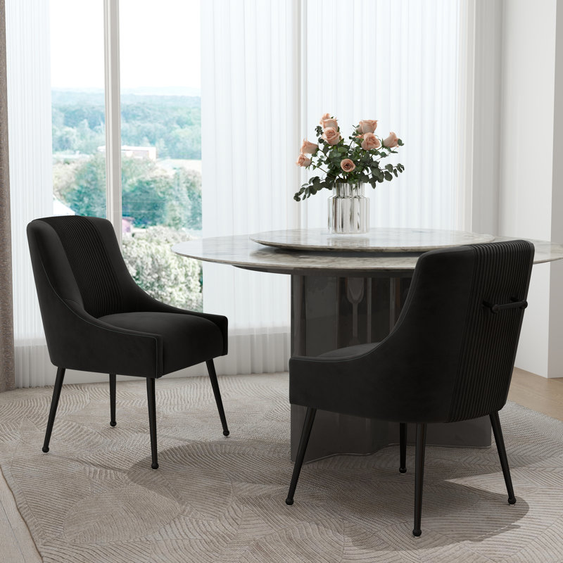 Chaise d'appoint Dinnington, Noir, noir, noir, noir