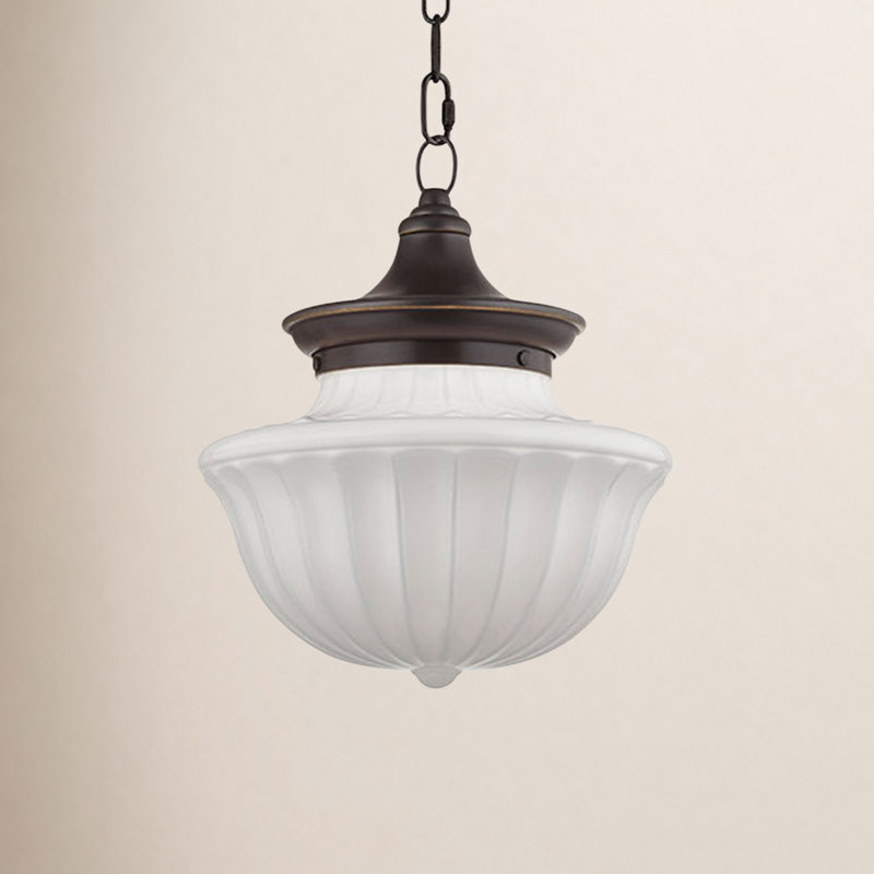 Luminaire suspendu simple à 1 lumière Maisie, Bronze vieilli, H 72,5 po x l 15 po