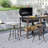 Adjustable Swivel Bar Stools for Outdoor Use, Counter Height with Metal Frame and Wood Seat-526235885