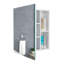 Pharmacie avec miroir, cinq tablettes internes-93836504