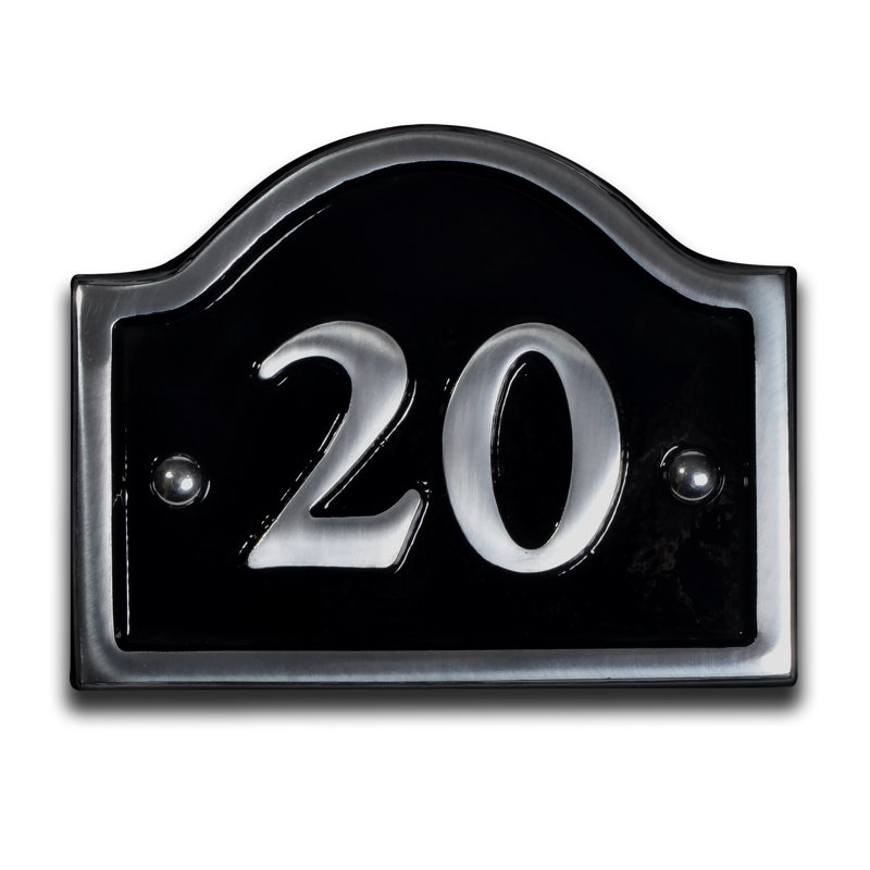 Jaclynn 11.5cm H Reflective Metal House Number, 20