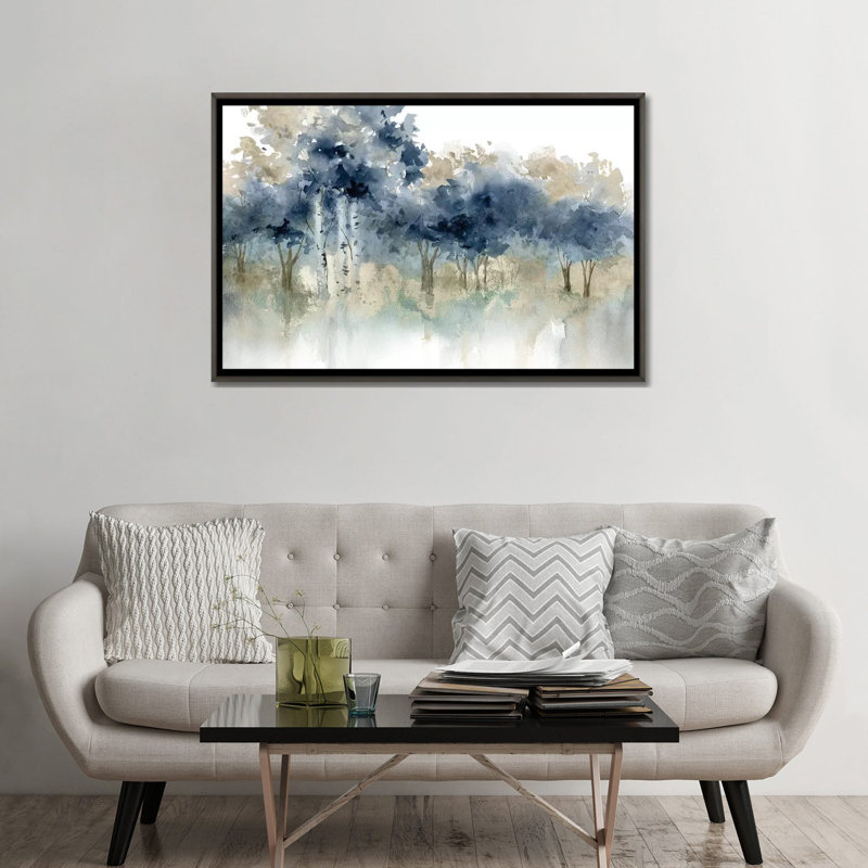 « Water » par Carol Robinson - impression sur toile tendue, H 32 po x l 48 po, Framed Print, Bois foncé rustique