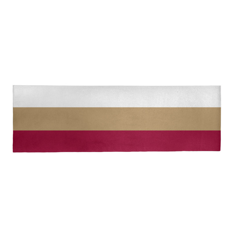 Tapis de zone rouge/doré, Tapis de couloir 2 pi 6 po x 8 pi